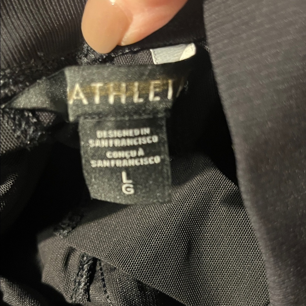 NWOT-Athleta Black/White Venice High Rise Track Stripe Wide Leg, Large - Picture 10 of 10
